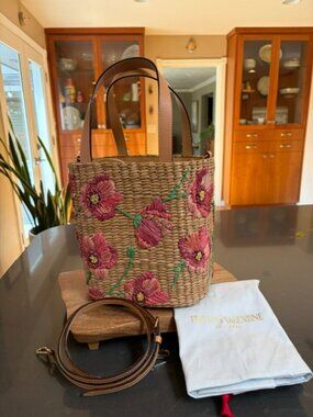 Frances Valentine Straw Bag Natural